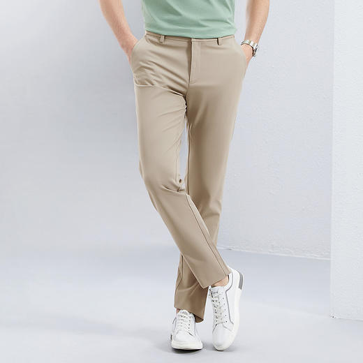 【含莫代尔】柒牌休闲长裤男2024春夏新款商务百搭男士直筒男裤子	126H71620 商品图1