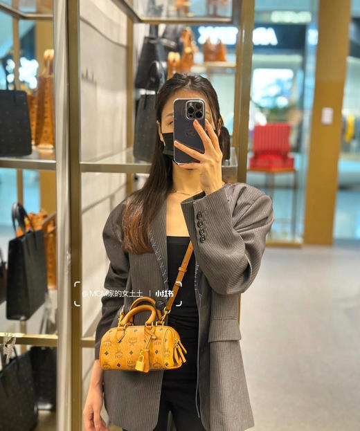 Mcm新款Mini#波士顿包 土黄色 商品图1