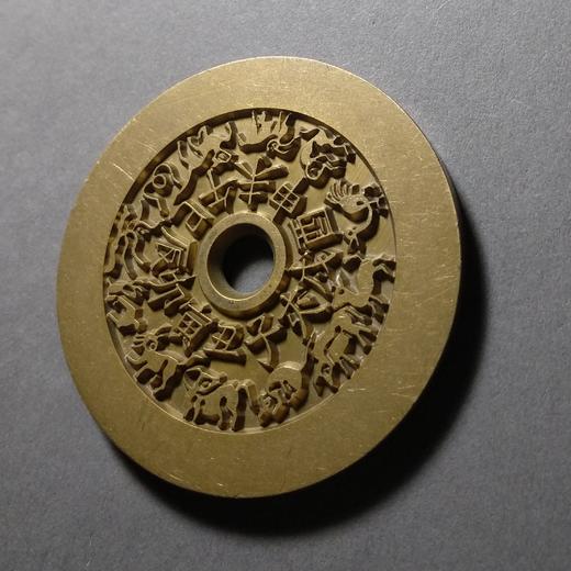 古泉书馆文创 大生八卦（带字）雕母 文房铜镇 DH0006 商品图2