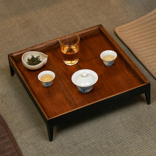 本来家居方形茶台老木头茶几实木小茶水桌置物台 商品图10