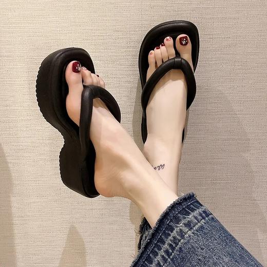 【人字拖鞋女7cm厚底】夏季eva踩屎感 居家防滑凉拖鞋 坡跟夹脚凉鞋  商品图6