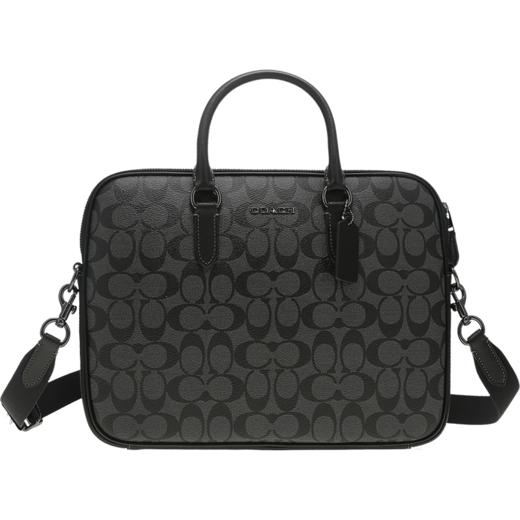 COACH 奥莱款男士PVC配皮单肩斜挎手提包 商品图13