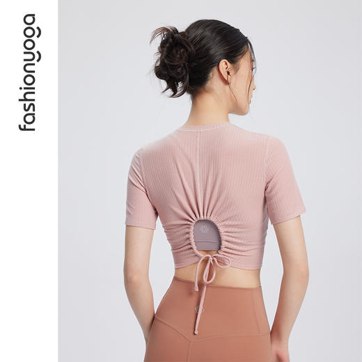 F14313抽褶镂空短袖外搭 商品图4