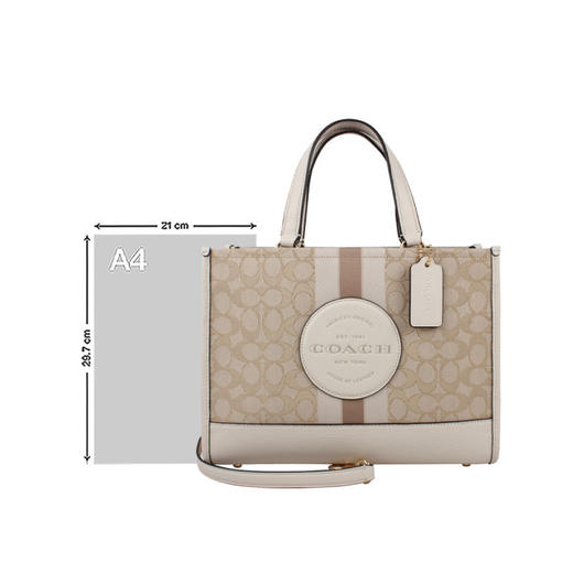 COACH 奥莱款女士织物配皮单肩斜挎手提包 商品图6