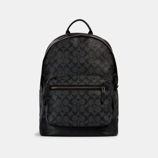 COACH 奥莱款大号男士PVC配皮双肩背包 商品图8