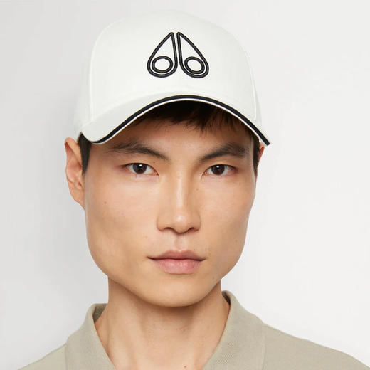 MOOSE KNUCKLES 男女通用金属驼鹿指节徽标棉质棒球帽 白色 M14LA531 1103 商品图2