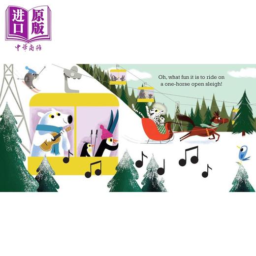 【中商原版】发声书 圣诞钟声 Jingle Bells 圣诞歌声 圣诞主题低幼亲子益智游戏书 纸板书 英文原版 1-3岁 儿童韵律儿歌读物 商品图2