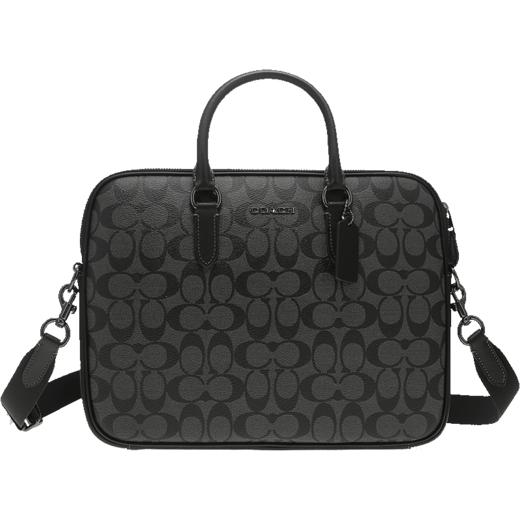 COACH 奥莱款男士PVC配皮单肩斜挎手提包 商品图12