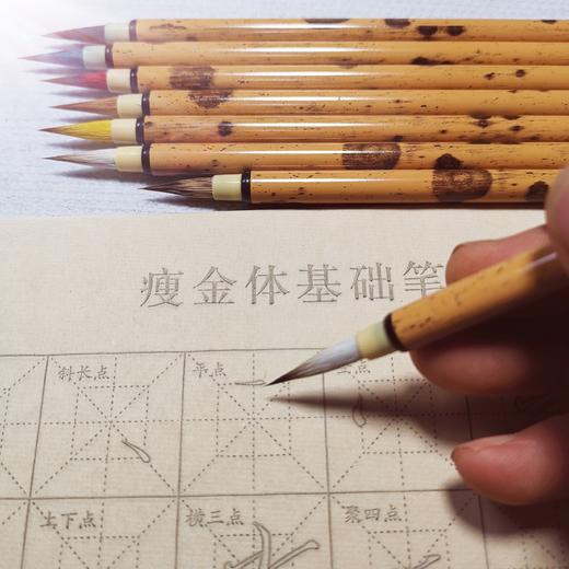 最全小楷笔，八毫八色小楷毛笔，弹性好硬度高练字、瘦金体、勾线。 商品图3