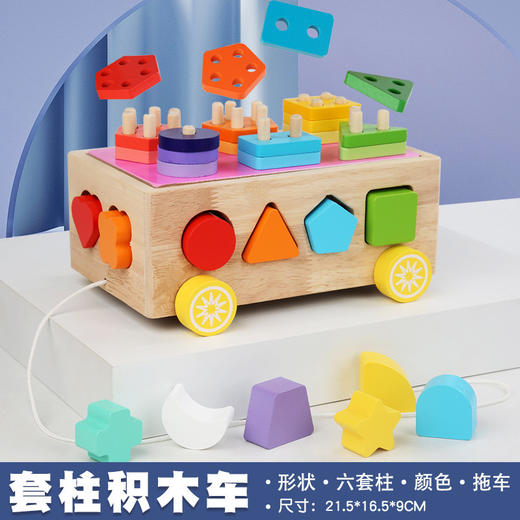 【曼龙严选】早教多功能农场动物车形状配对认知 钓鱼拔萝卜 男女孩益智玩具  开学季 商品图9