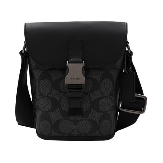 COACH 奥莱款迷你男士PVC配皮单肩斜挎包 商品图2