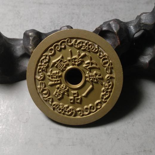 古泉书馆文创 一品当朝连科及第背喜报三元图  雕母 文房铜镇  DH0004 商品图5