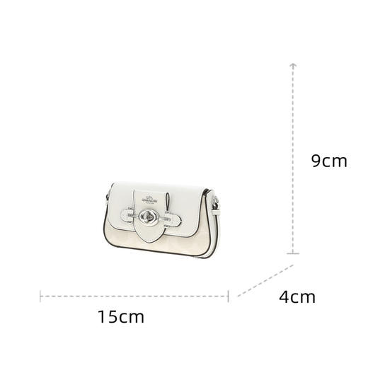 COACH 奥莱款女士PVC配皮单肩斜挎包 商品图9