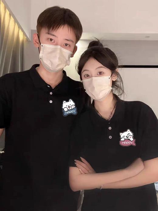 【YW】无忧购夏季韩版ins潮珠棣棉情侣居家外穿Polo领上衣（截单后7天发货)25年清仓捡漏 商品图2