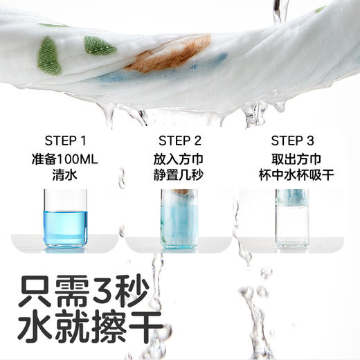 【积分兑换】KUB可优比婴儿口水巾毛巾洗脸巾宝宝拍嗝巾新生儿纯棉纱布小方巾 商品图3