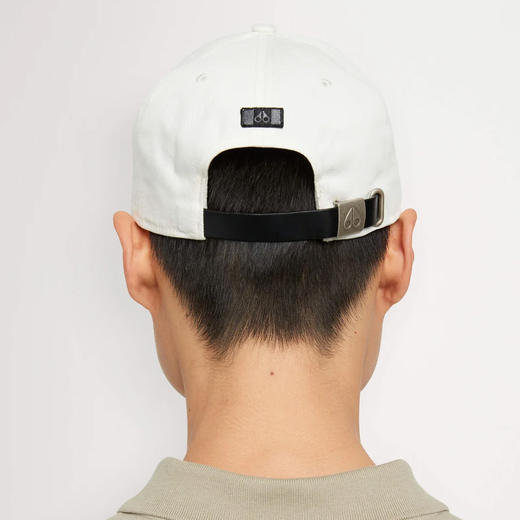 MOOSE KNUCKLES 男女通用金属驼鹿指节徽标棉质棒球帽 白色 M14LA531 1103 商品图3