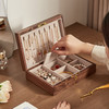 初心 带锁实木首饰盒 单层大容量锁扣饰品收纳盒 商品缩略图2