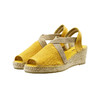 断码特价37码&38码西班牙原产手工制作时尚轻便超舒适女款草编鞋 341V-黄色/米色 商品缩略图2