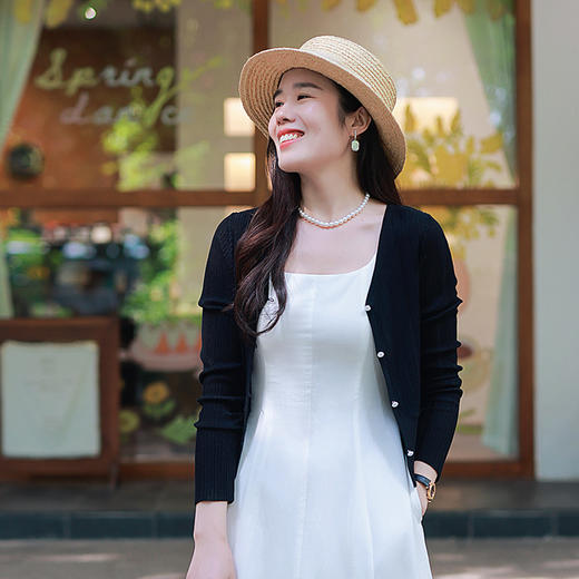 【现货】100%桑蚕丝 轻薄凉爽透气空调衫 开衫 商品图3