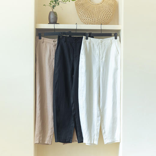 懒人亚麻百搭镰刀裤，万能穿搭 商品图1
