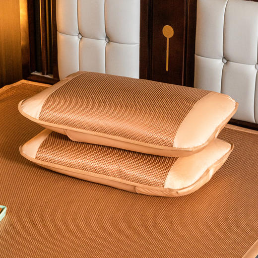 【边睡边养生】艾草驱蚊藤席三件套夏季防虫凉席 艾草冰丝藤席 商品图3