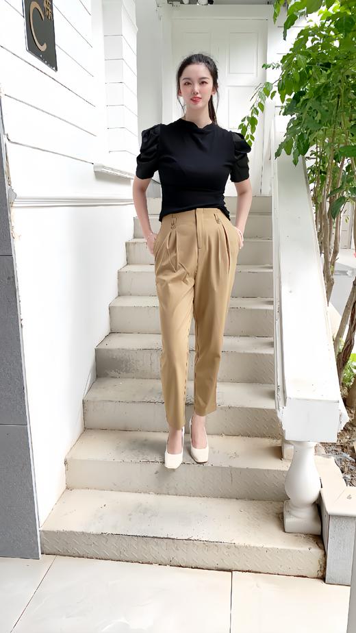 黄埃、漆黑色裤子HJ1L33 商品图1