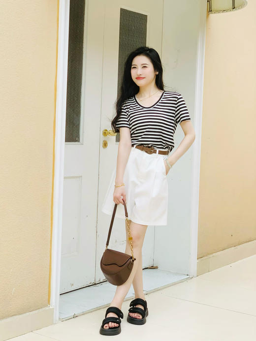 【百图lulu定制】【小A字短裤】买一送一，送腰带  轻休闲 轻通勤 夏日短裤 商品图11