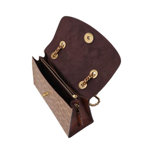 COACH 奥莱款 Parker 大号女士PVC配皮单肩斜挎小方包 商品图5