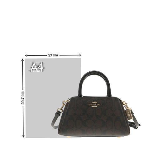 COACH 奥莱款女士PVC配皮单肩斜挎手提包 商品图6