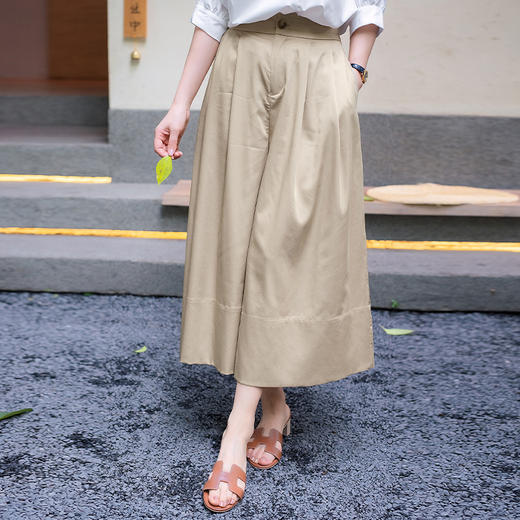 【现货】大摆高腰慵懒休闲半身裙裤 商品图3