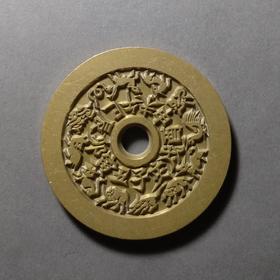 古泉书馆文创 大生八卦（无字） 雕母 文房铜镇 DH0007