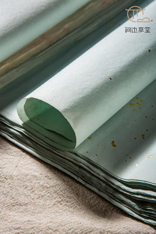 80-90年代蓝色冷金笺一刀 商品图8