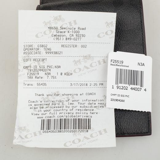 Coach 奥莱款男士PVC短款钱包 商品图8