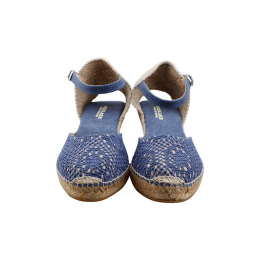 限时特价——西班牙原产手工制作时尚轻便超舒适女款草编鞋 2501G-蓝色 商品图4