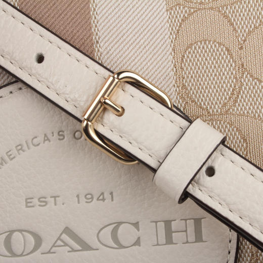COACH 奥莱款女士织物配皮单肩斜挎手提包 商品图9