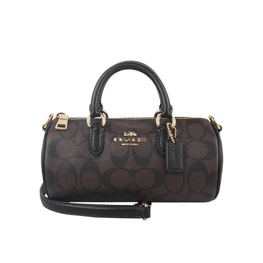 COACH 奥莱款女士PVC配皮单肩斜挎手提包 商品图9