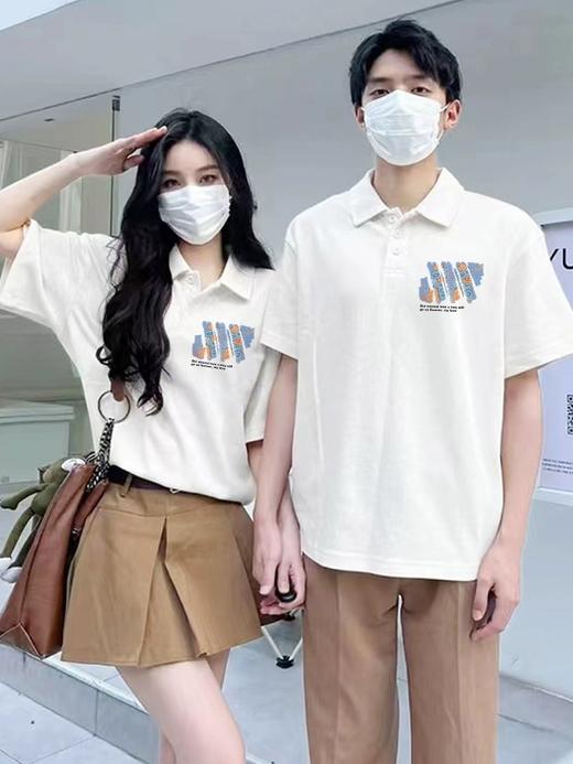 【YW】无忧购夏季韩版ins潮珠棣棉情侣居家外穿Polo领上衣（截单后7天发货)25年清仓捡漏 商品图5