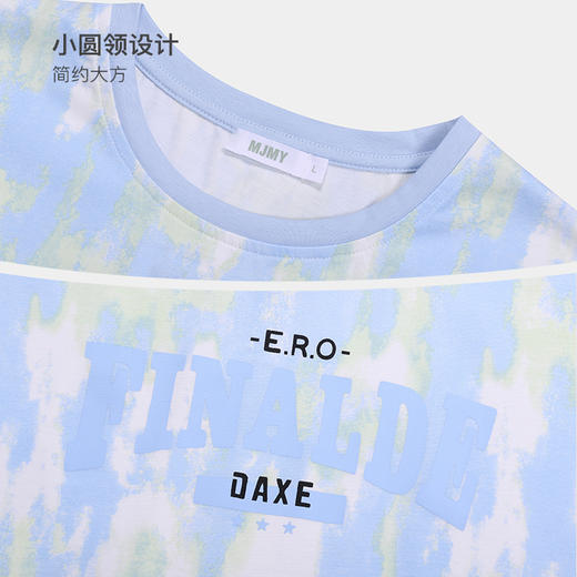 美季美优女士棉质扎染印花短袖套装J420304 商品图3