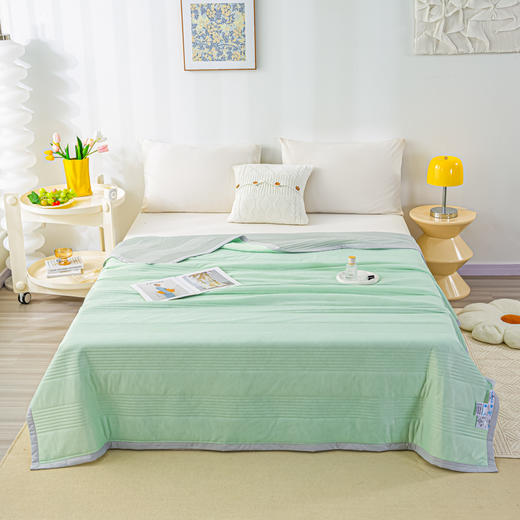 【紫韵家纺】紫韵 凉感丝抗菌爽肤被 湖蓝 200*230cm 商品图0