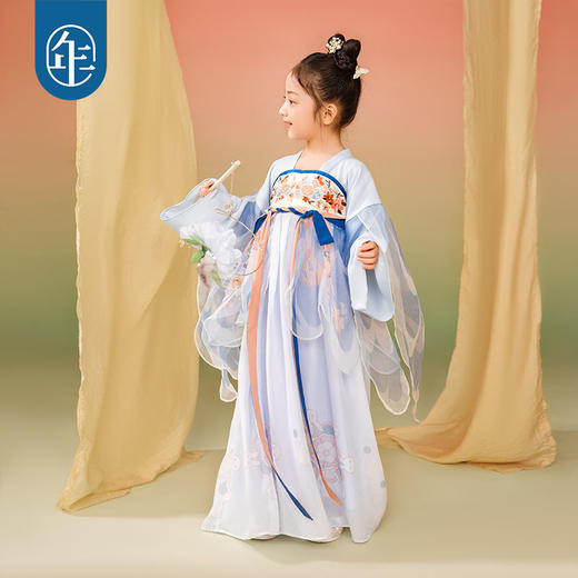 飞羽广袖年衣女童汉服儿童改良唐装襦裙原创古装演出服仙 商品图1