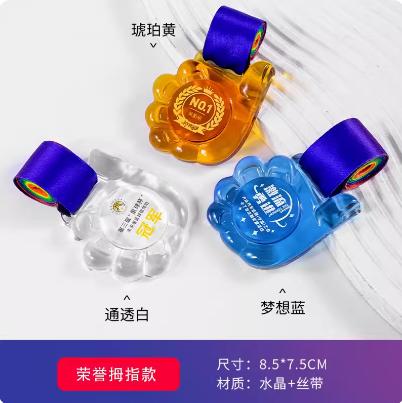 创意琉璃款荣誉奖章勋章挂牌 商品图0