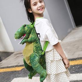 恐龙系列霸王龙喷翼龙书儿童书包可爱超萌卡通毛绒时尚ins旅游包