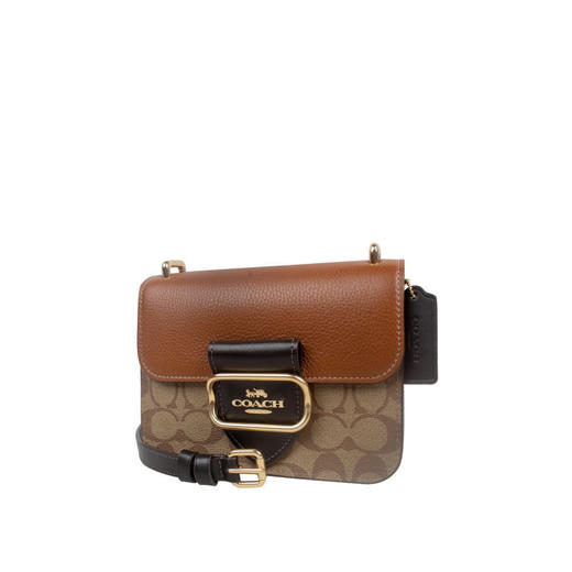 COACH 专柜款女士PVC配皮单肩斜挎包 商品图1