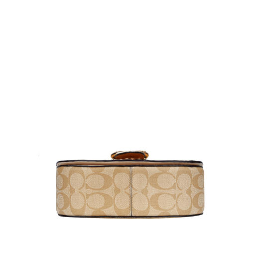 COACH 奥莱款小号女士PVC配皮单肩斜挎包马鞍包 商品图5