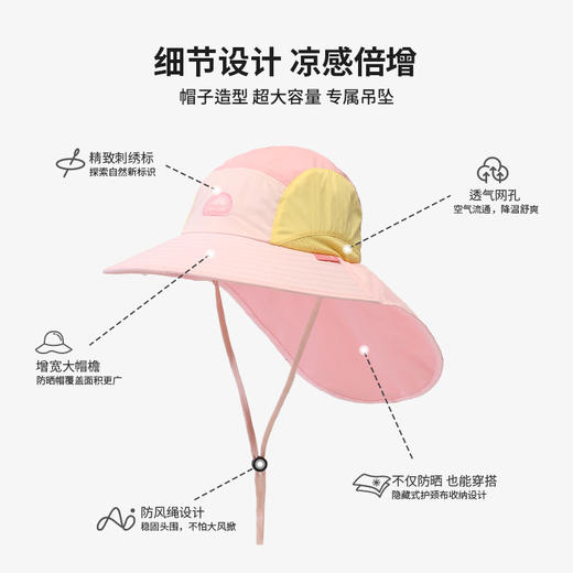 zoyzoii儿童防晒帽子宝宝遮阳防紫外线 商品图4