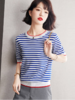 📍📍【茧墨减龄经典海军风条纹针织短袖】✅1.经典条纹针织衫，高端定制进口纱线，💕丝滑有型，透气不闷热 🍂  商品缩略图4