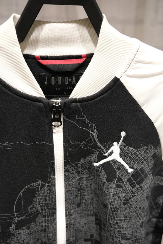 JORDAN乔丹童衣男大童针织棒球夹克正黑色81311KJ907K25 商品图1