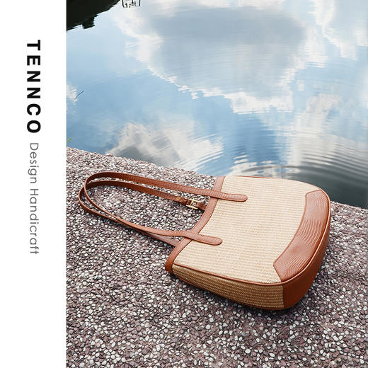 TENNCO 原创「沙滩包」2024春夏新款法式度假编织包草编单肩腋下包 商品图9