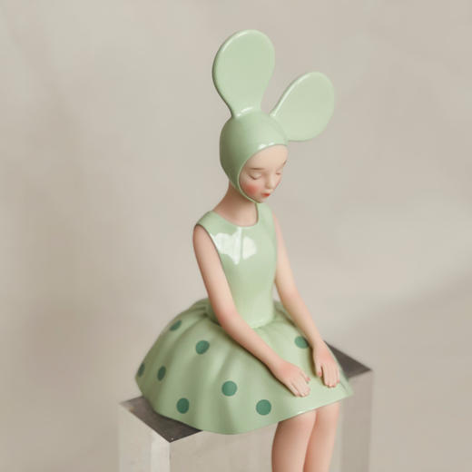 兰苕波点-坐姿-然女孩 商品图4