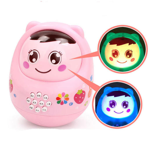 六一热卖【益智早教，家长必备宝藏】婴儿不倒翁，一推就起来，奇妙的动力学原理。无需插电，0~1岁宝宝摇晃锻炼肌肉力量，3~12个月宝宝开拓视觉和听觉功能，男孩女孩通用。 商品图6